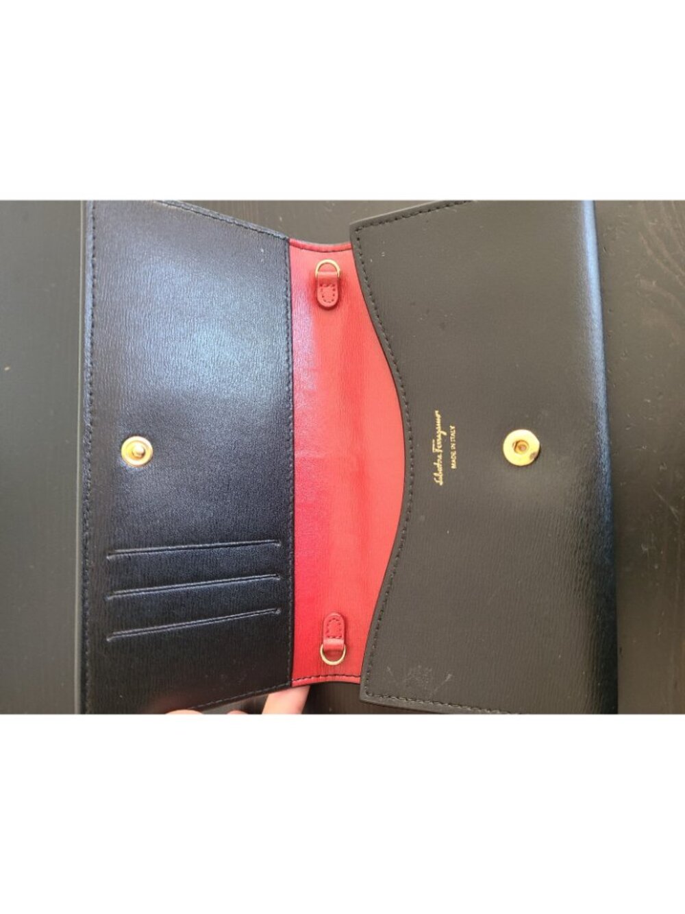 Salvatore Ferragamo Wallet Mini Purse Black Leather - Picture 4 of 7